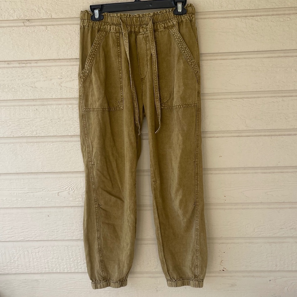 ANTHROPOLOGIE Rhys linen blend utility jogger pants size small